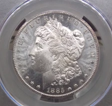 1885 "CC" Morgan SILVER Dollar $1 CACG MS64+ #913 **PLUS** CAC BU Unc ECC&C, Inc