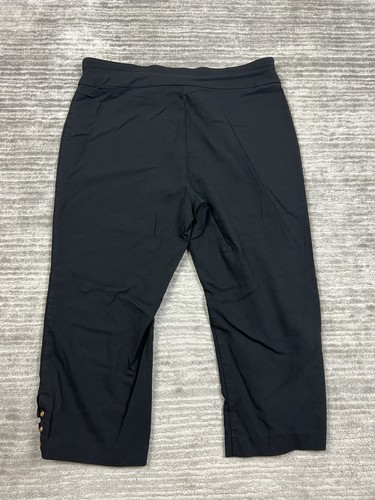 Counterparts Pants Womens 12 Black Capri Pull On Rayon Blend Casual - Picture 7 of 12