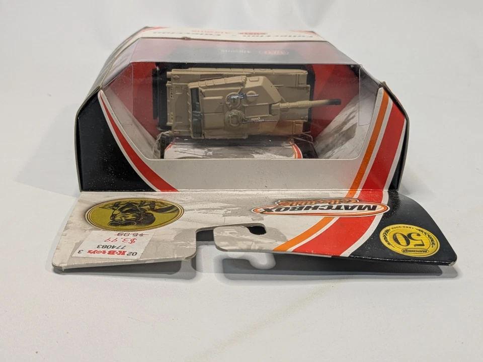 Matchbox Collectibles 50th Tan 2001 Military M1A1 Abrams Tank 92654 - Unopened - Image 3 of 4