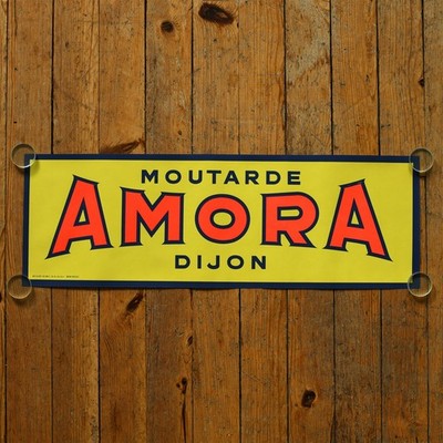 Altes Werbeplakat Senf Amora Dijon French Mustard