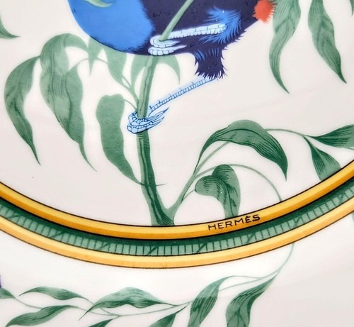 Hermes Paris Porcelain "TOUCANS" 9.9' DINNER PLATE - Picture 4 of 7