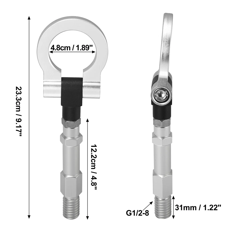 1 件装适用于奥迪 A5 S5 RS5 2008 - 2014 年汽车保险杠拖钩铝合金 — 第 3/4 张图片