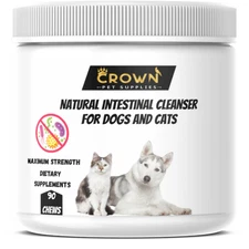 Dewormer Natural Intestinal Cleanser Canine for  Dogs and Cats Safe Pet Dewormer