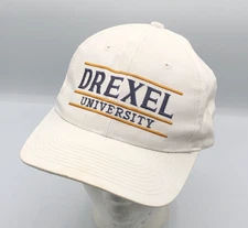 Vintage Drexel University Dragons White Snapback Adjustable Split Bar Hat
