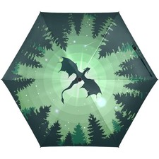 Mini Travel Dragon Umbrella, Small Compact Windproof Portable Umbrella for Su...