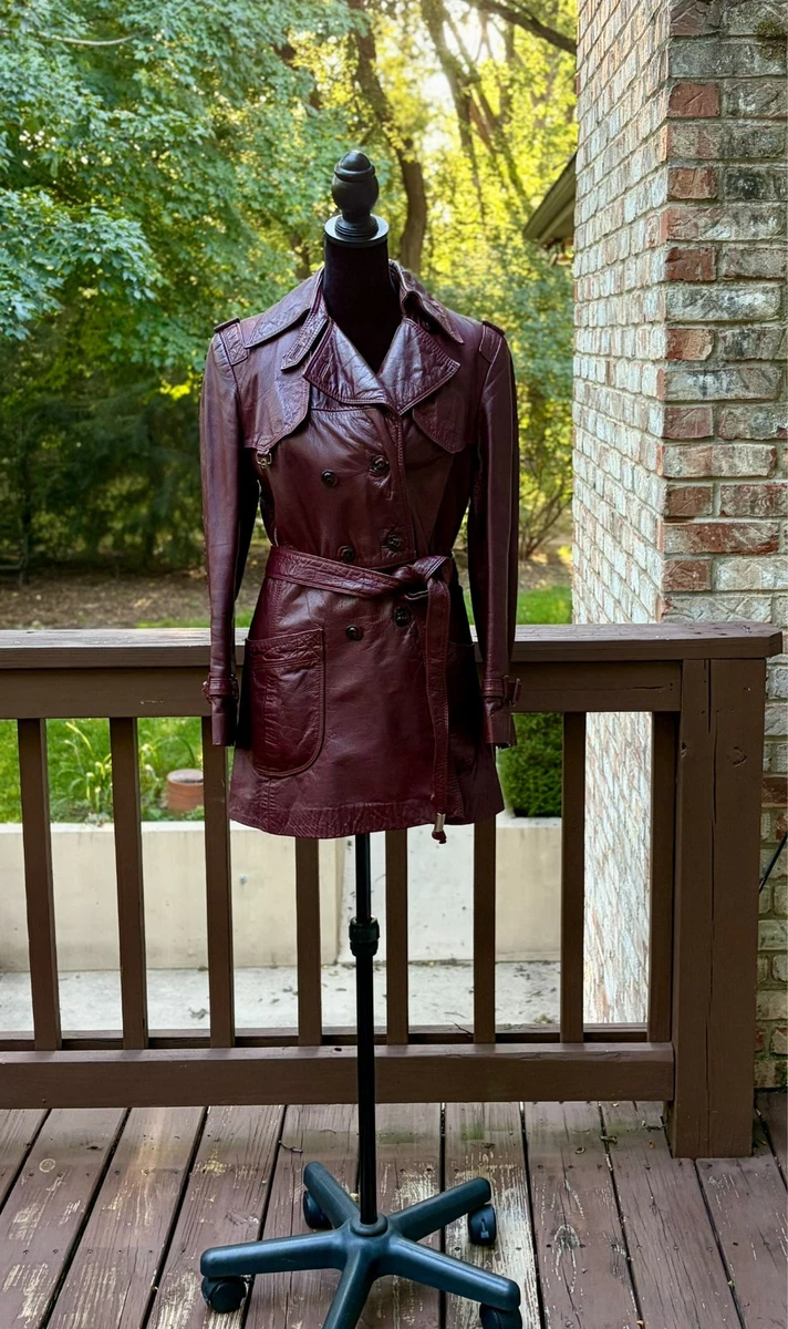 Red Leather 1970s Vintage Coats, Jackets & Vests for Women for
