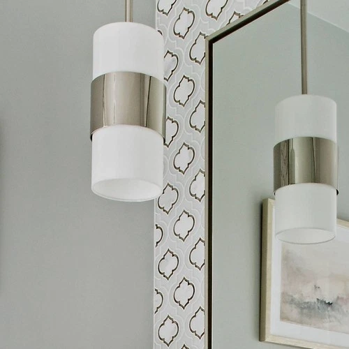 Crystorama Grayson 6" Wide Polished Nickel Mini Pendant - Picture 6 of 7