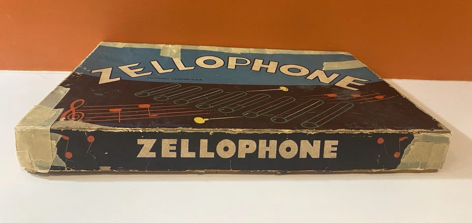 Vtg Pressman NY Zellophone Glass Tube Xylophone Musical Toy in Original Box  - Image 2 of 4