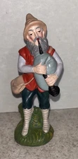 Vintage Italy Figurine Piper Bagpipe Man Music Figure Nativity  4" Tall Manger