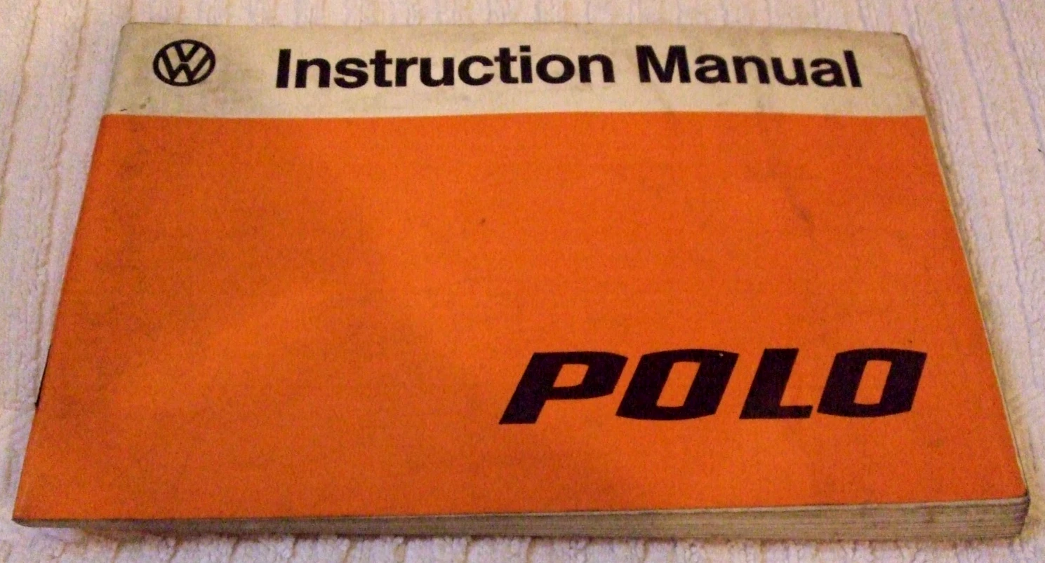 VOLKSWAGEN - CAR DRIVER HANDBOOK/MANUAL (VW POLO) USED/1977 EDITION/TIDY