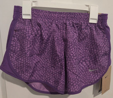 NWT - Nike Girls Purple Athletic Dri-Fit Running Shorts Size M