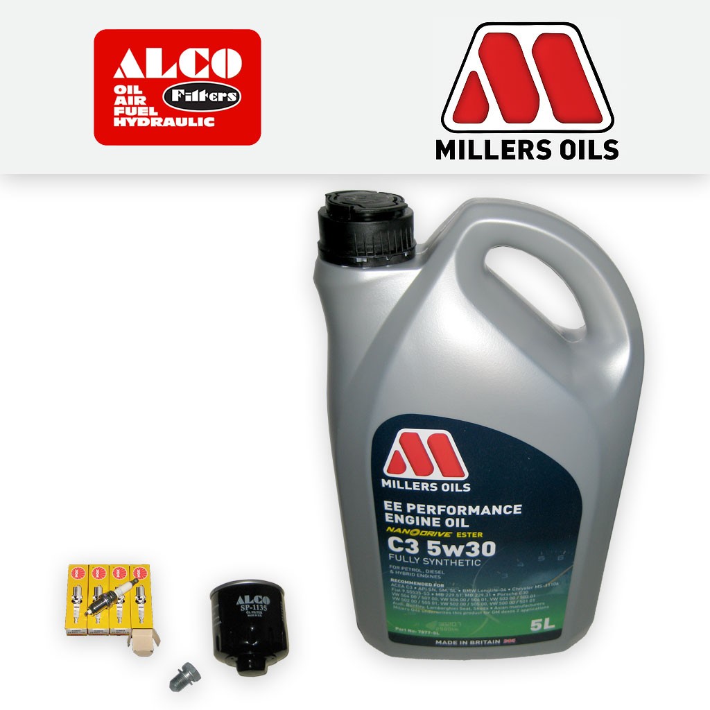 SERVICE KIT for SEAT IBIZA 6J 1.4 BXW CGGB OIL FILTER PLUGS +EE OIL (2008-2015)