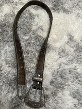 Vintage Tony Lama Youth Child Western Leather Ranger Belt 3 Pc Buckle Set 32 In