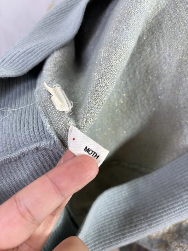 Cárdigan Anthropologie Polilla Invierno Solsticio Envoltura M Suéter Caprichoso Lana de Hadas Foto 3 de 4