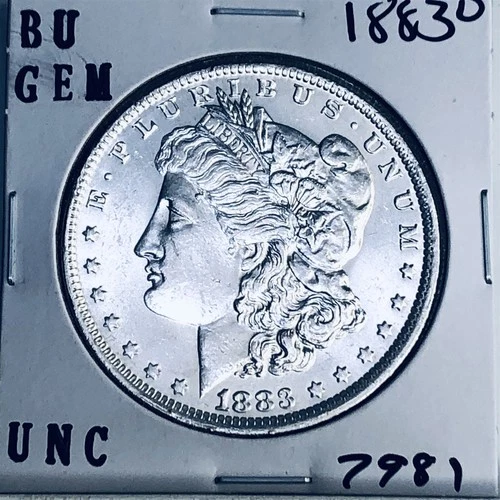 1883 O BU GEM MORGAN SILVER DOLLAR UNC MS+++ U.S. MINT RARE COIN 7981