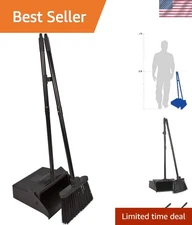 Ergonomic 36-Inch Dust Pan & Broom Set: Easy Storage & Hands-Free Cleanup
