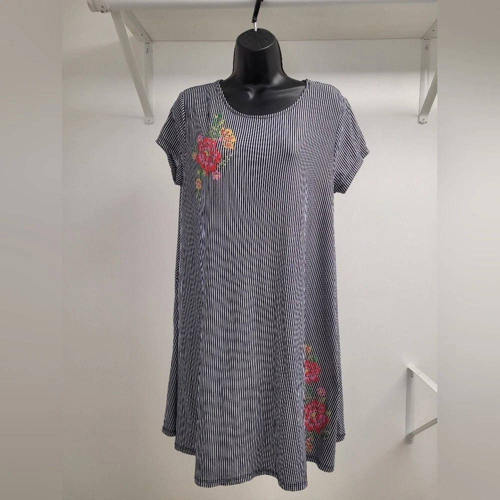 derek heart shirt dress Lush striped T-shirt dress