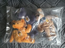 1999 Three Stooges Limited Edition Bears Set of 3 Moe Larry Curly- sealed