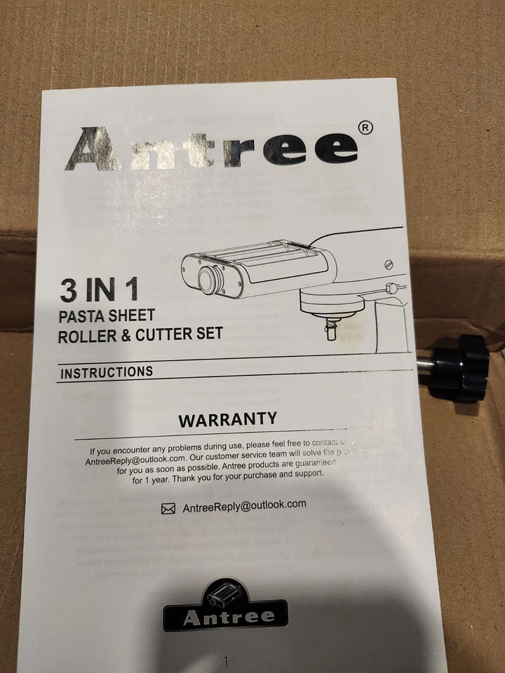 Juego de accesorios de rodillo y cortador de pasta Antree 3 en 1 para batidora de pie KitchenAid Foto 3 de 4