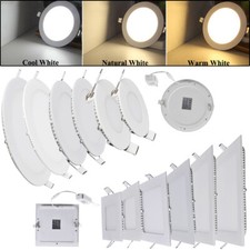 Recessed LED Panel Lights Lighting 6W 9W 12W 15W 18W 24W Ceiling Lamps Fixtures