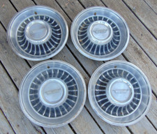 1960's CADILLAC HUBCAP SET OF 4 ORIGINALS HOT ROD CUSTOM CONVERTIBLE SEDAN