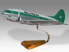 Curtiss C-46D Commando Buffalo Airways Desk Wood Airplane New Model Small 1/100