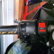 Motorcycle Handlebar LED Auxilary Spot Light ON OFF Switch for Yamaha YZF XSR MT