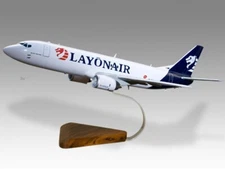 Boeing 737-400 Layonair Desk Wood Airplane New Model Small Scale 1/130