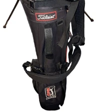 Titleist Stand Golf Bag TPC Sugarloaf Black 4 Way Up Rain Hood Log Embroidered