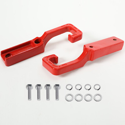 Pair Front Tow Hooks Fit for 2015-2023 2016 Grand Cherokee Red