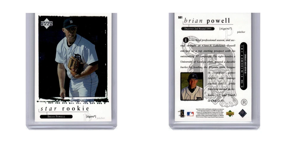 1998 Upper Deck Brian Powell Tigers #581 - Image 3 of 3