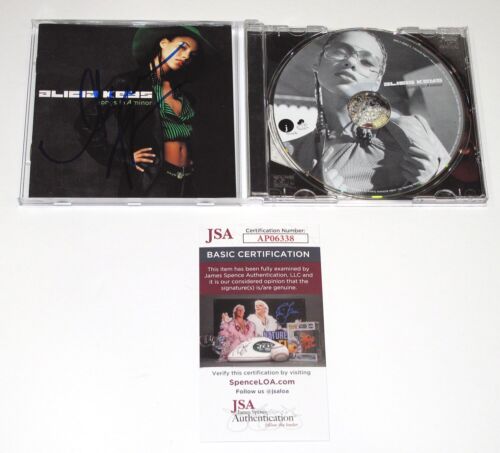 CD dédicacé signé Alicia Keys "chansons en a mineur" chanteuse Fallin JSA COA - Photo 1/13