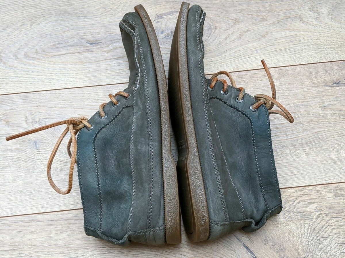 Men's 2013 Sperry Top-Sider Greenish Gray Leather Ankle Chukka