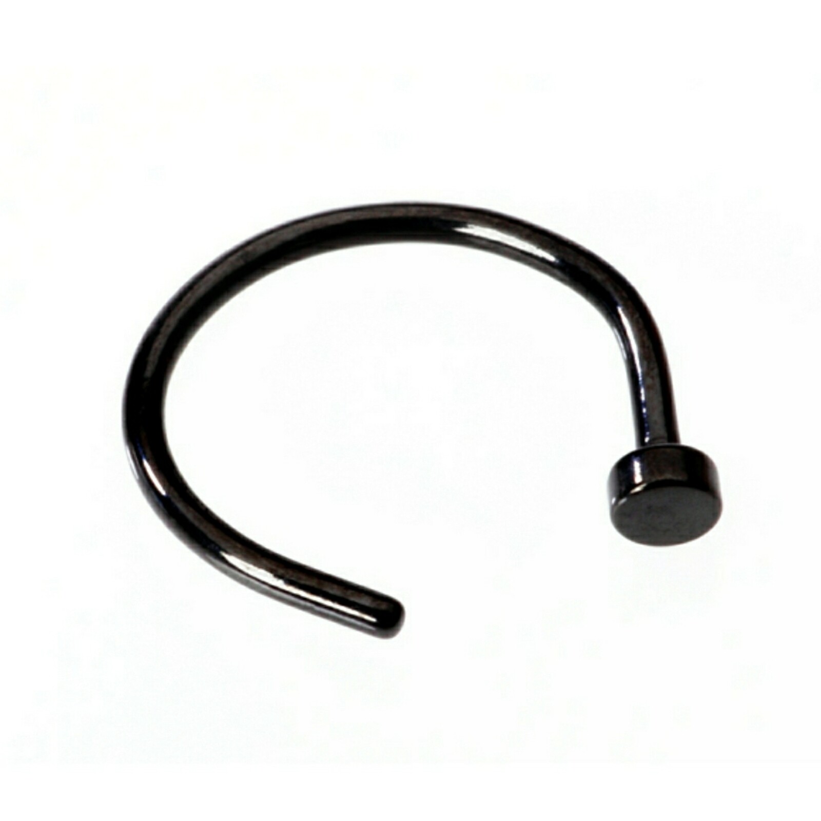 Nose Chin Hoop Anodized Black Steel Earring Lip Rook Snug Piercing Ring 20g 8mm