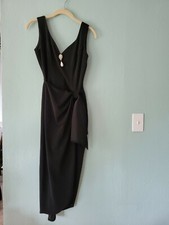 Vintage Betsey And Adam Black Cocktail Dress Black Pearl Accent Small