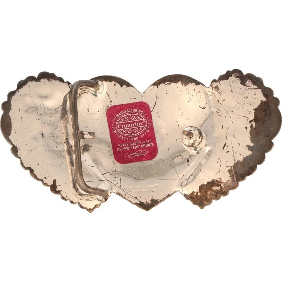 Corazón Rosa Flor Floral Vaquera Niñas Western Rodeo Junior Vintage Hebilla de Cinturón Foto 2 de 4