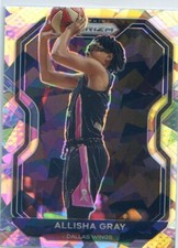 2021 Panini WNBA Prizm ALLISHA GRAY #48 SILVER CRACKED ICE PRIZM WINGS