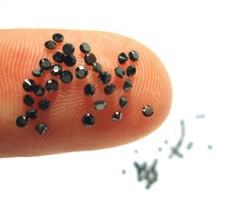 Wholesale Lot of 1mm to 2mm Round Faceted Black Spinel Loose Calibrated Gemstone