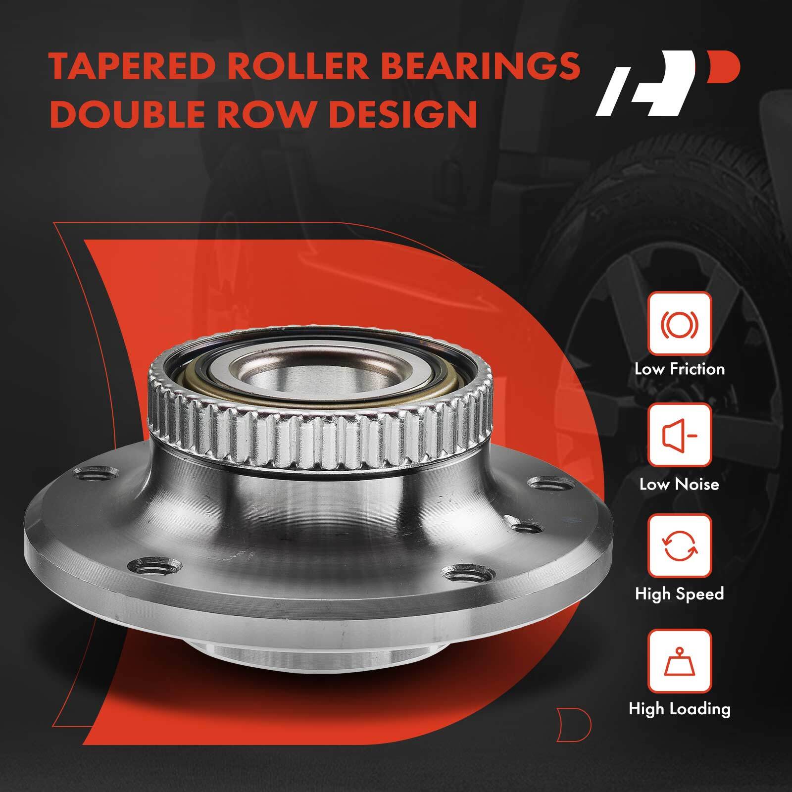 2PCS Front Wheel Hub & Bearing Assembly for BMW E34 E36 E46 318i 323i