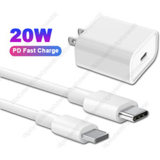 20W USB-C Fast Charger PD Adapter  Cable For iPhone /12/13/14 XR X Pro iPad Lot