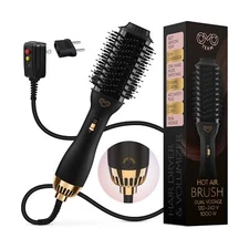 Professional Dual Voltage Blowout Hair Dryer Brush for European Tra... Fast Ship