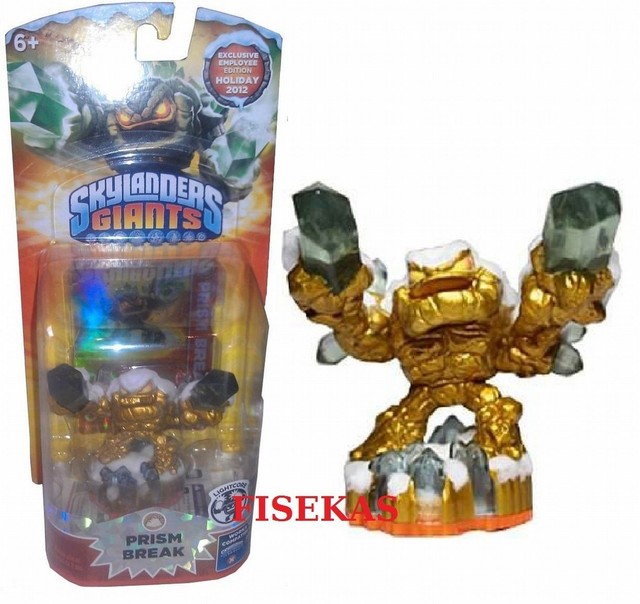 Skylanders Giants Gold Flocked Prism Break Variant Employee Holiday 2012 NEW for sale online