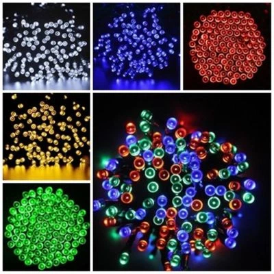 Solar Powered 100 / 200 LEDs String Fairy Tree Light Outdoor Wedding Party Xmas
