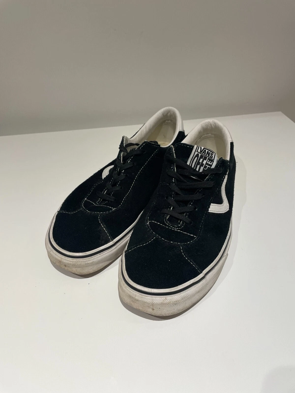 Scarpe da ginnastica VANS UK 8 nere designer pelle scamosciata F2