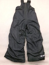 Columbia Size XXS(4/5)Kids Blk Zipper Adjustable Waist Insulated SnowSki Bib 805