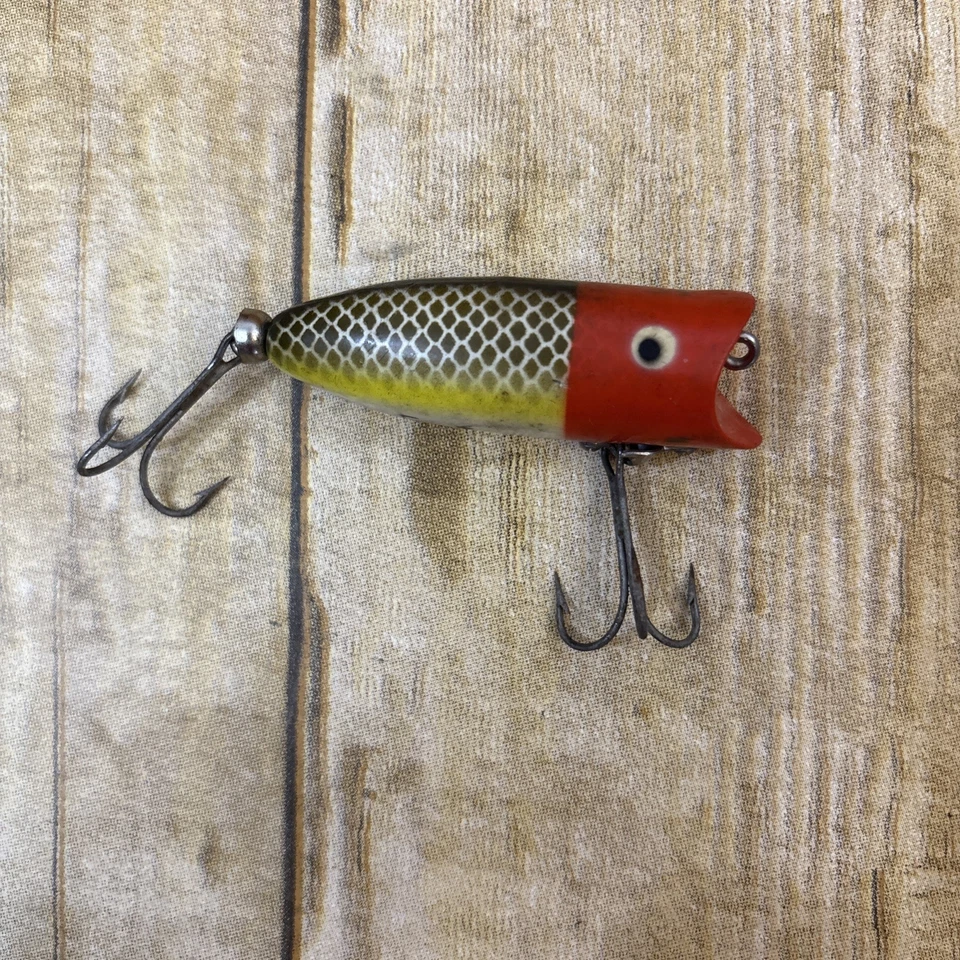 Heddon Baby Lucky 13 2400 Vintage Top Water Fishing Lure Popper 3 Inch Dowegiac - Image 3 of 4