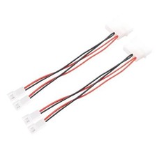  2-Pack Molex 4-pin to Dual XH2.54 2-pin Fan Splitter Adapter   12V 1 to 2