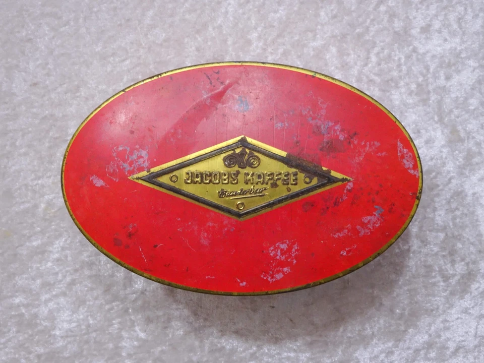 Antike Jacobs Kaffee Blechdose - Vintage - Reklame Werbung - 16,5 cm - Bild 2 von 4