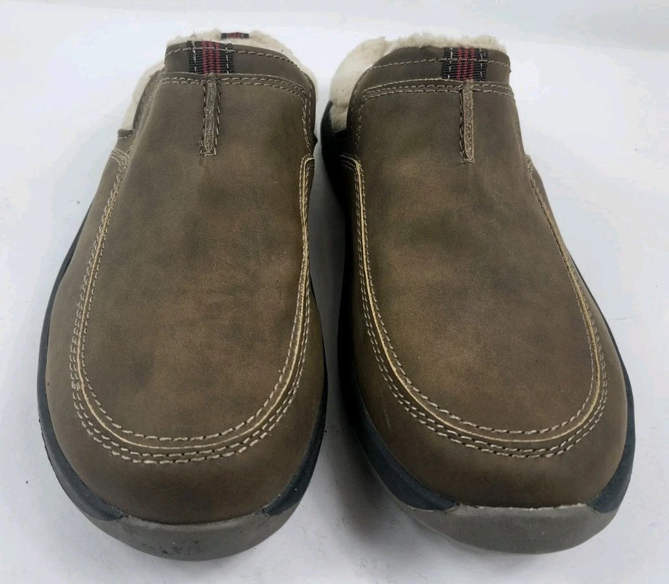 EARTH ORIGINS Hombre Talla 10 M Daxton Castaño Mulas Piel Sintética Forradas "NUEVO SIN CAJA" Foto 4 de 4