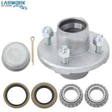 2,000 Lbs Axle Kit Boat Trailer Hub Kit 4 Bolt 1 L44643 Spindle Galvanized